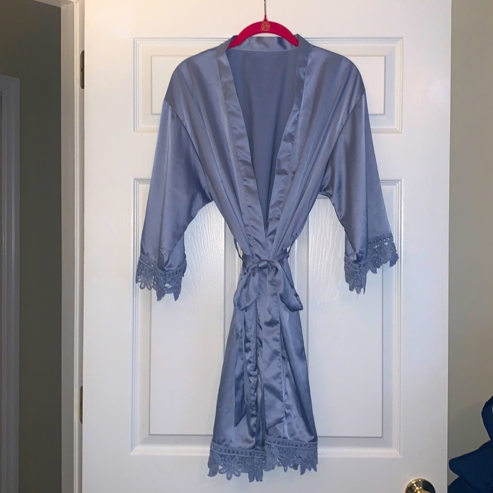 Blue Satin robe